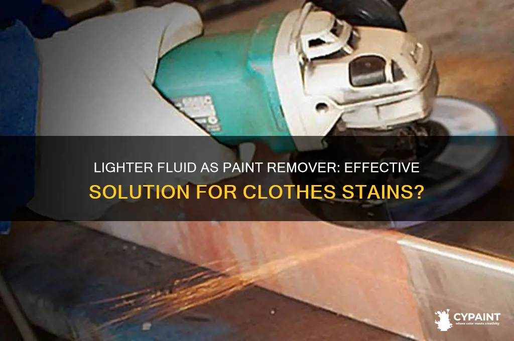 does lighter fluid take paint out of clothes