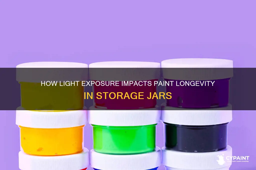 does lights affect paint life storing in jar