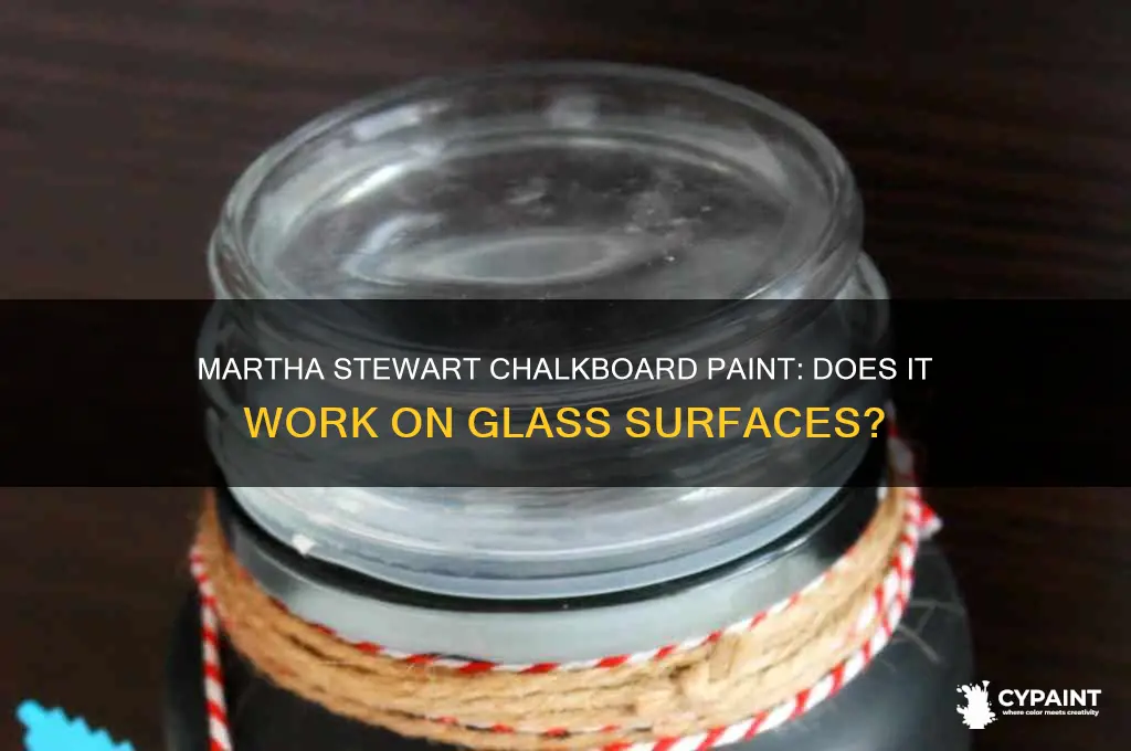 does martha stewart chalkboard paint work on glass