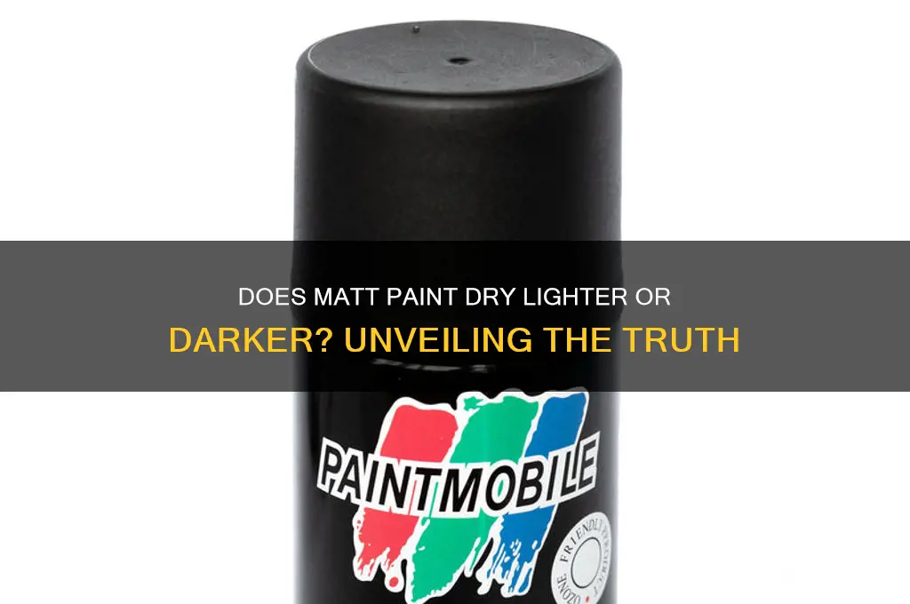 does matt paint dry lighter or darker