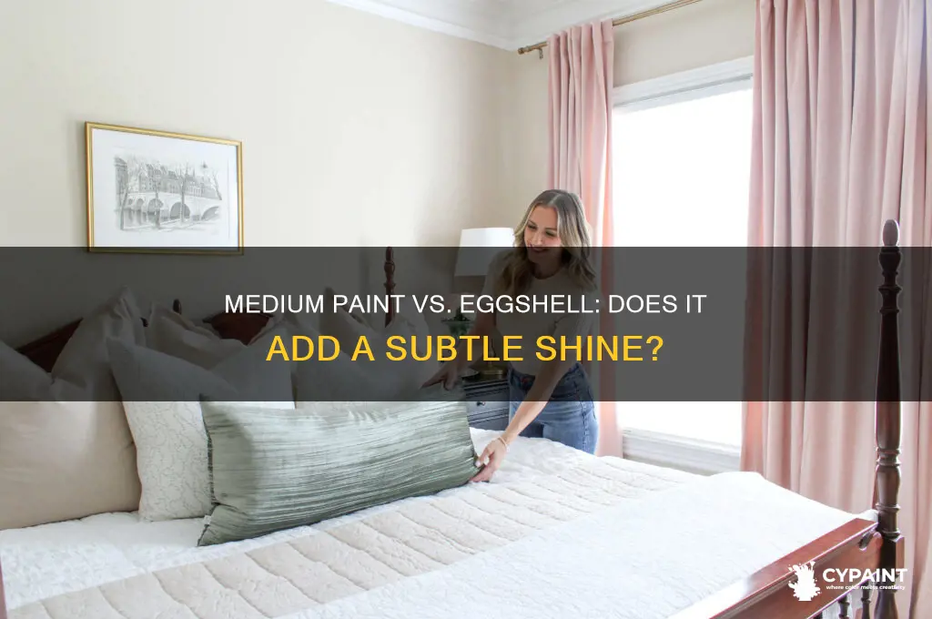 does meduim paint give eggshell a shine