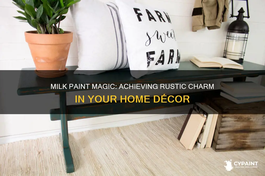 does milk paint create a rustic look