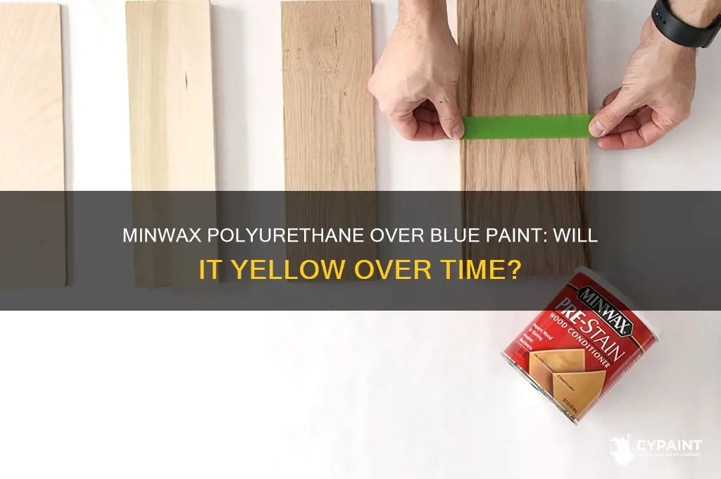 does minwax polyurethane yellow over blue paint