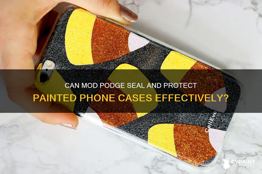 does mod podge keep paint on phone case