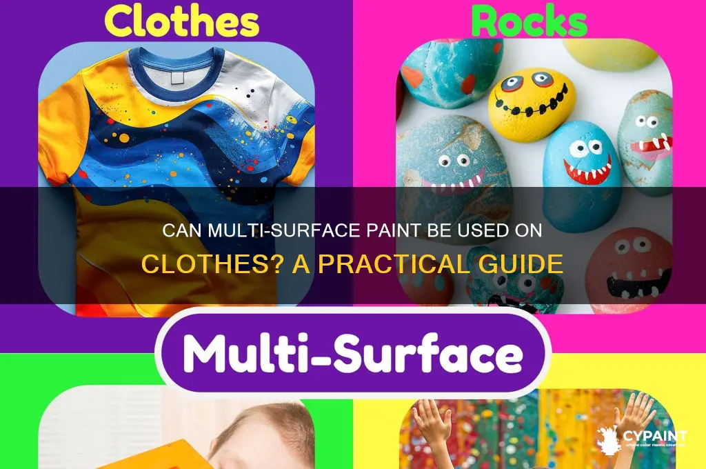 does multi surface paint work on clothes