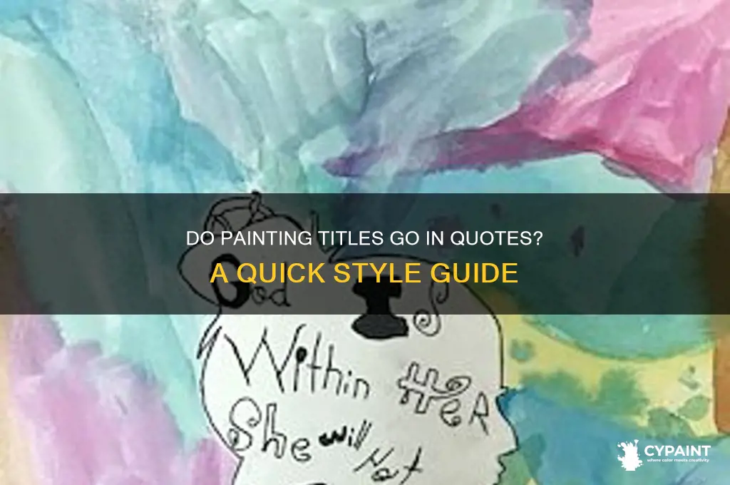 does name of painting go in quotes