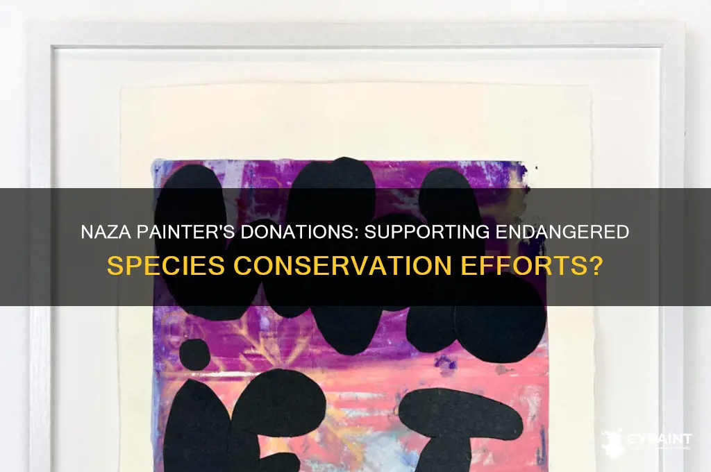 does naza painter donate money to endangered species