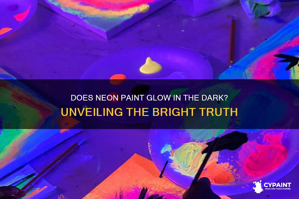 does neon paint glow in the dark