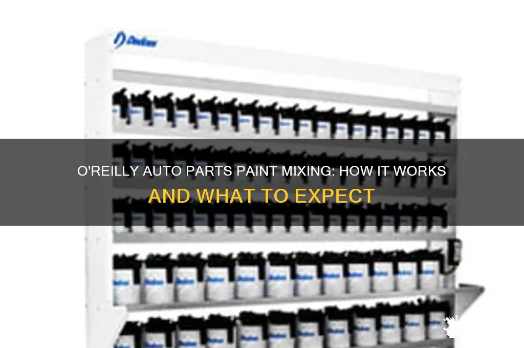 does o reilly auto parts mixing paint