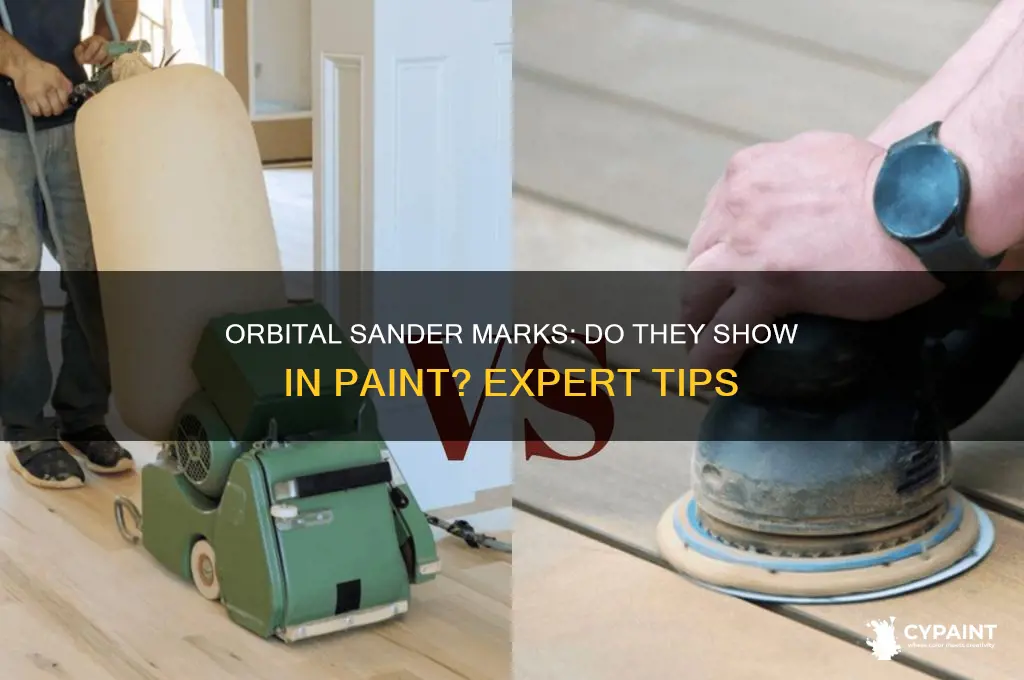 does oribtal sander mark show ib paint
