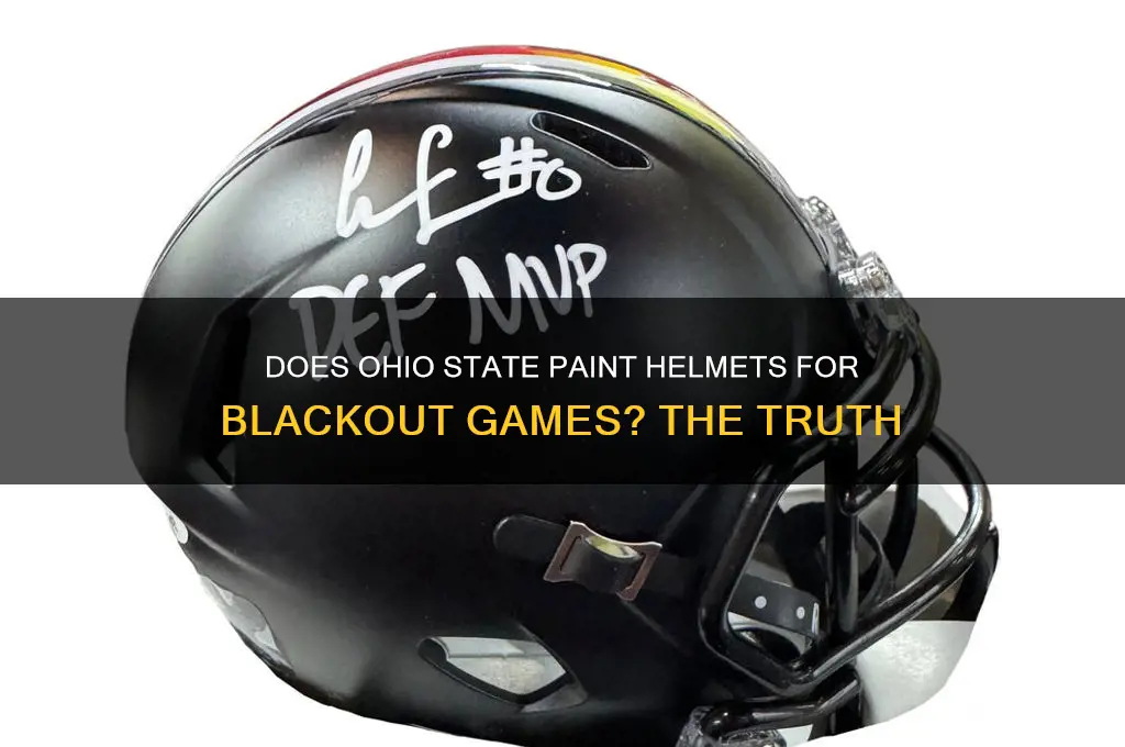 does osu paint its helmets for blackout