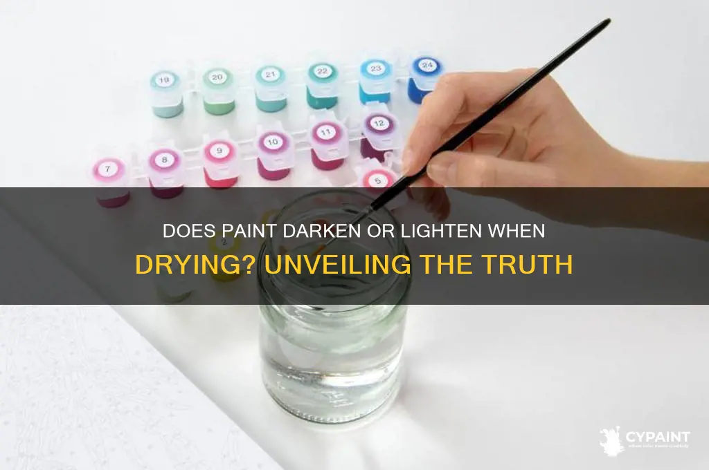 does paint darken or lighten when drying