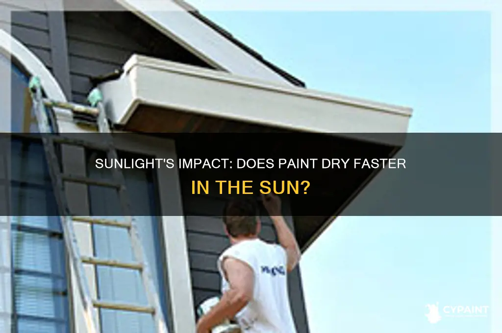 does paint dry faster in the sun