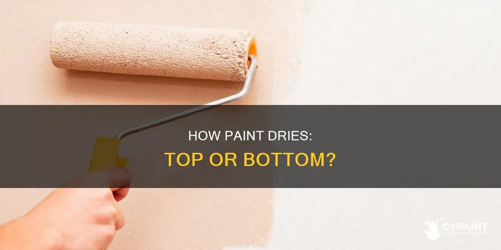 does paint dry faster on the top ot bottom