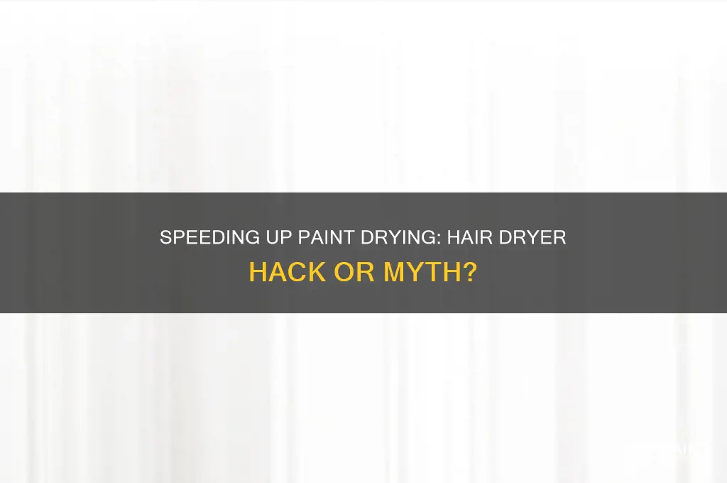 does paint dry faster with a hair dryer