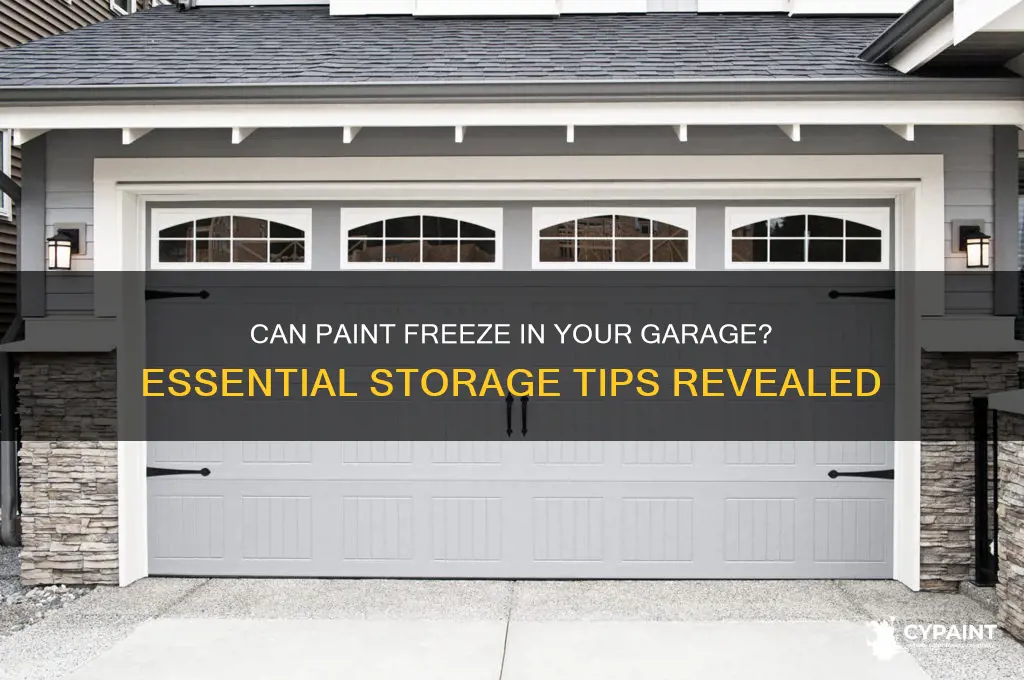 does paint freeze if you leave it in a garage