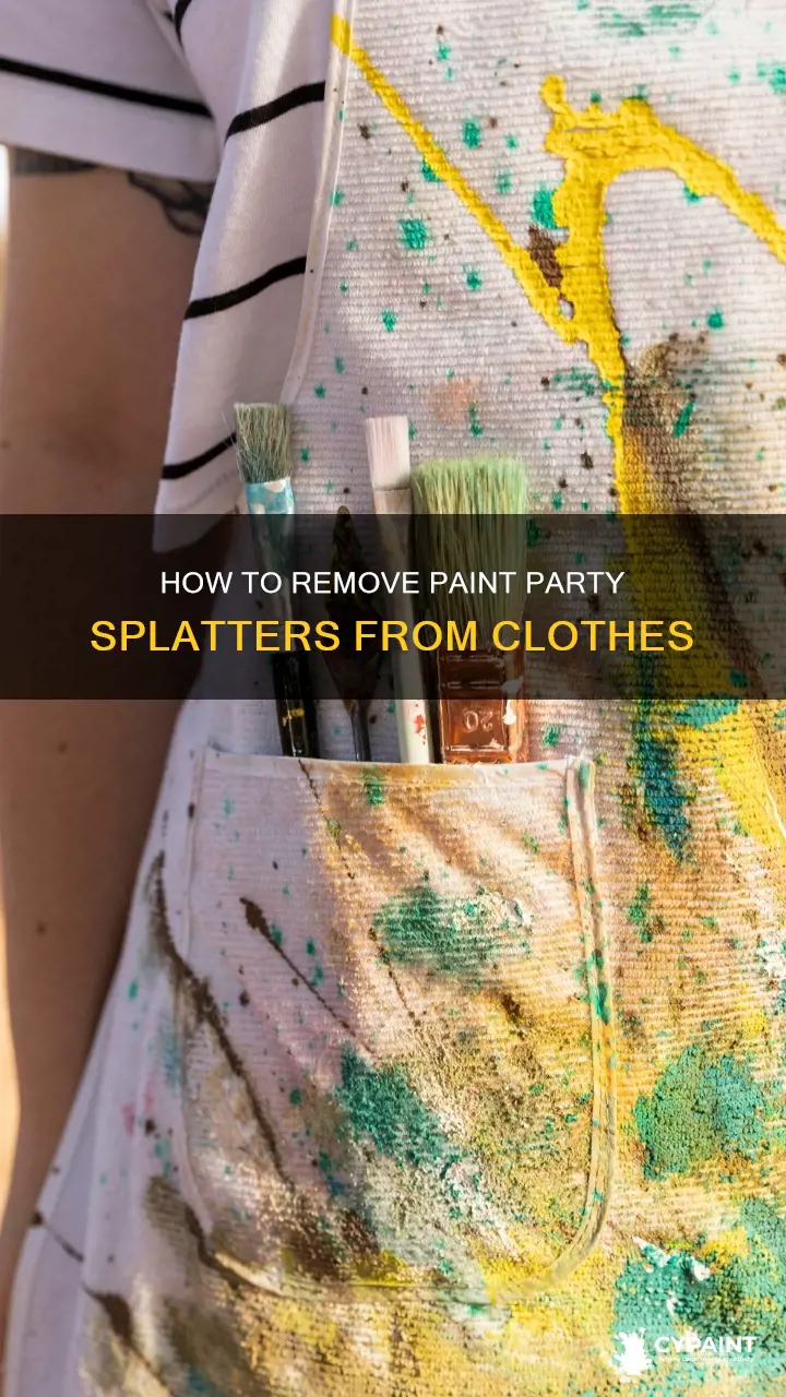 does paint from a paint party come off clothes