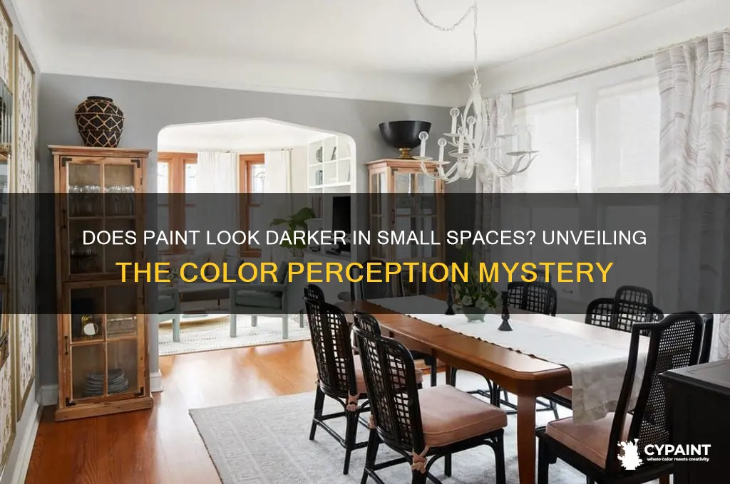 does paint look darker in small spaces