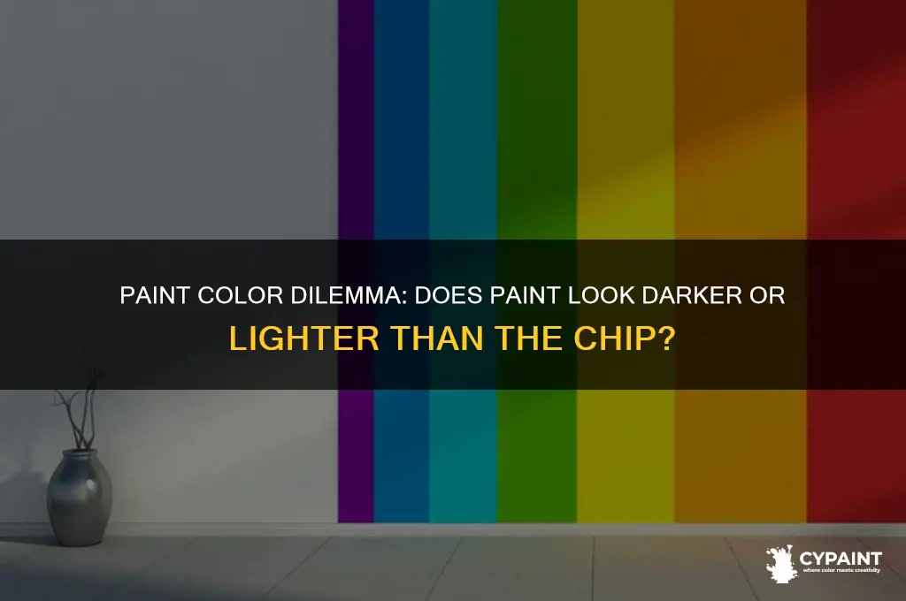 does paint look darker or lighter than the paint chit