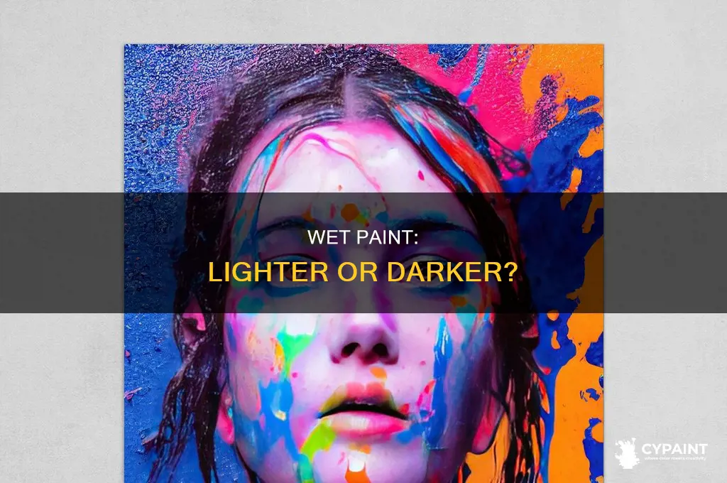does paint look darker or lighter when wet