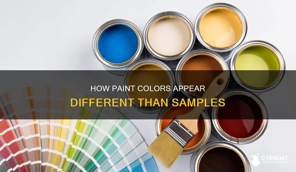 does paint look lighter or darker than the sample