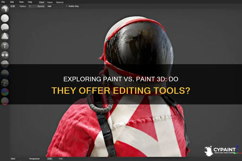 does paint or paint 3d have editors