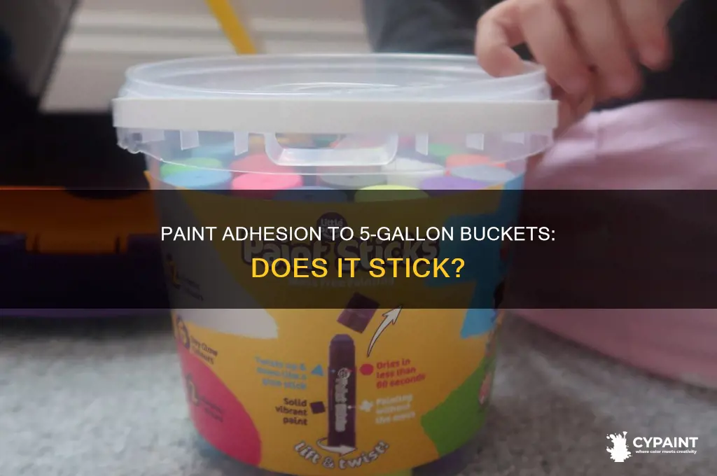 does paint stick to a 5 gal bucket