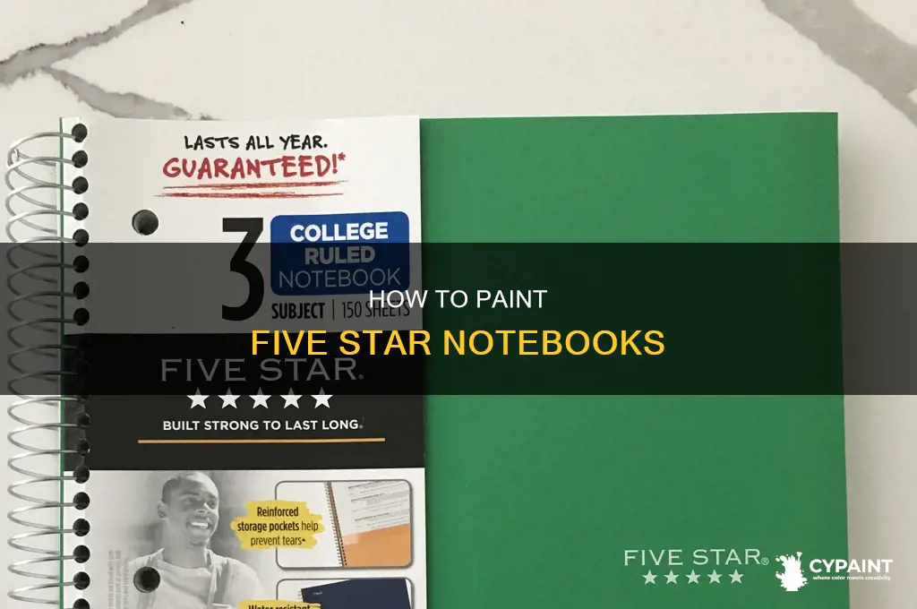does paint stick to five star notebook covers