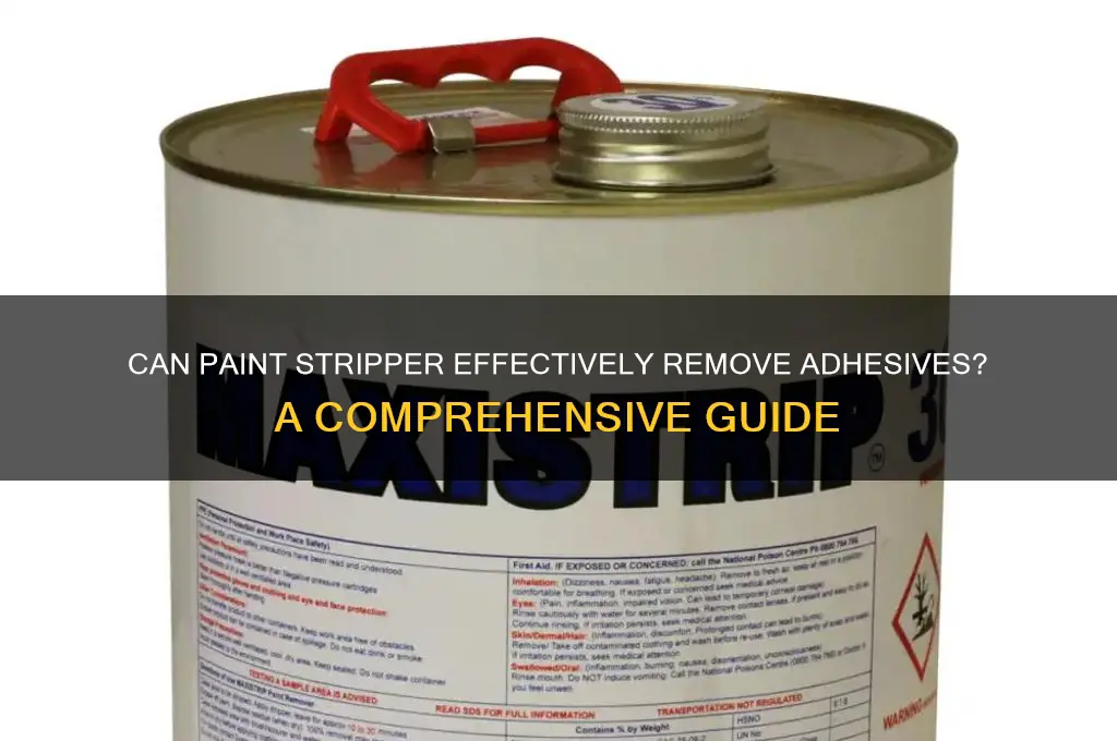 does paint stripper work on adhesives also