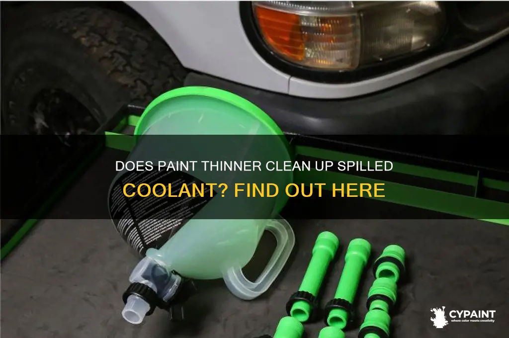 does paint thinner work on spillt coolant