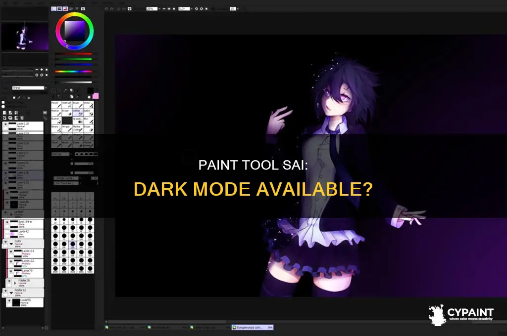 does paint tool sai have a dark mode