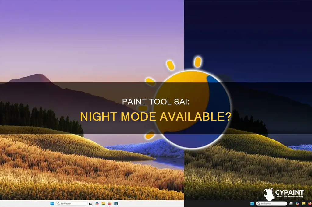 does paint tool sai have a night mode