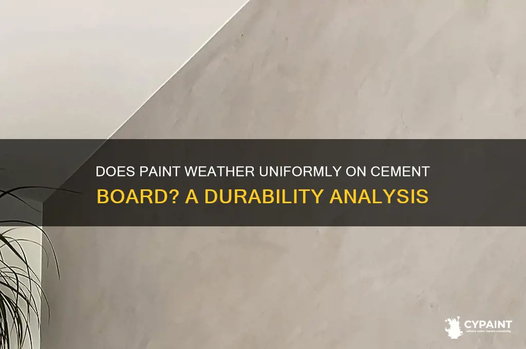 does paint weather at the same rate on cement board