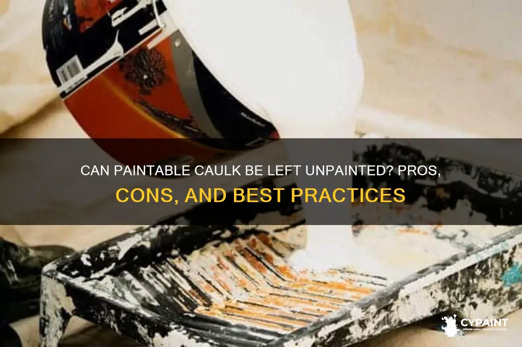 does paintable caulk have to be painted
