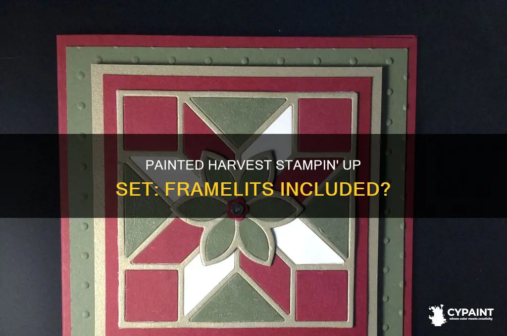 does painted harvest stampin up set have framelits
