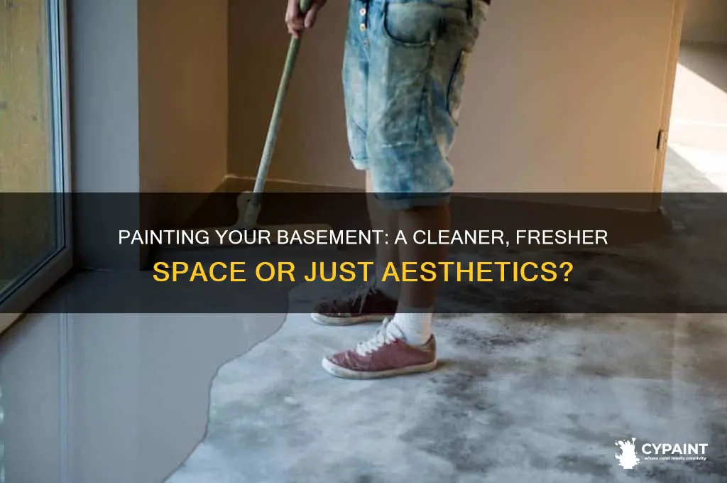 does painting a basement keep it cleaner