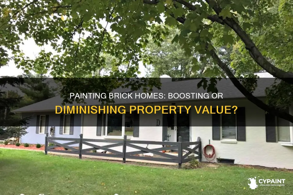 does painting a brick home raise or lower its value