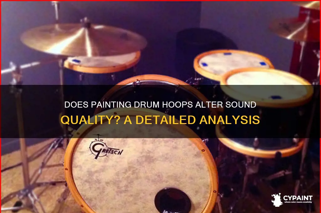 does painting a drum hoop affect sound