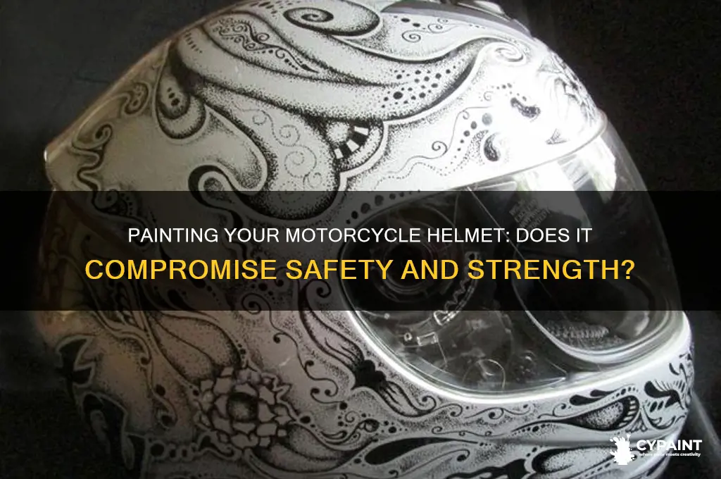 does painting a motorcycle helmet weaken it