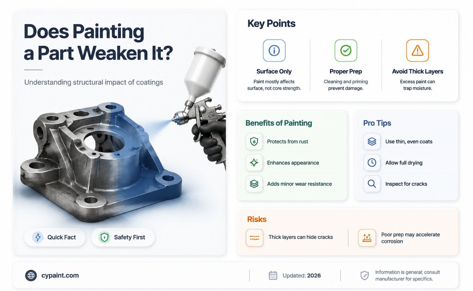 can painting a part reduce it