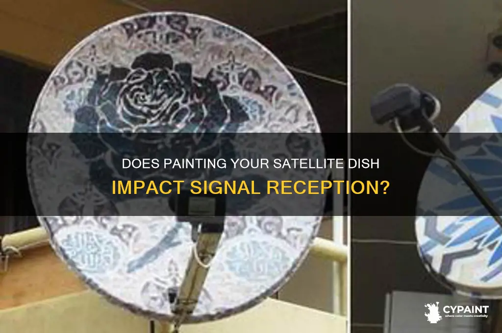 does painting a satellite dish affect reception
