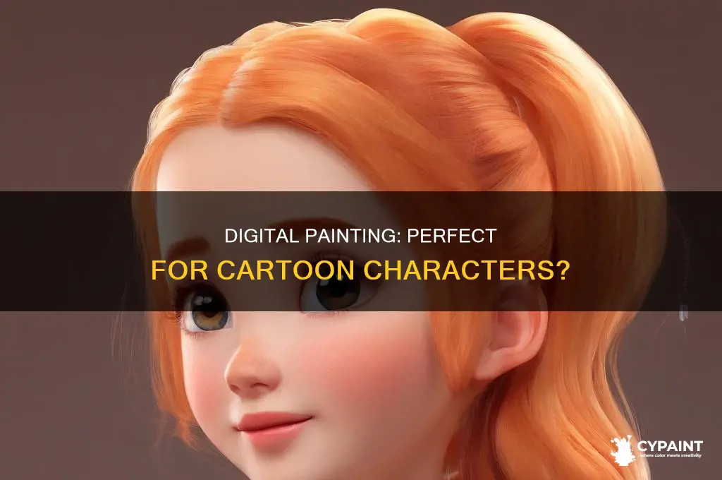 does painting digitally go well with cartoon characters