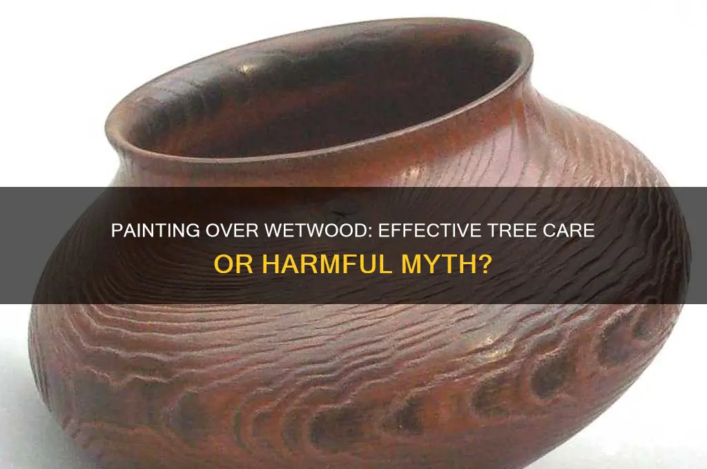 does painting over wetwood help a tree