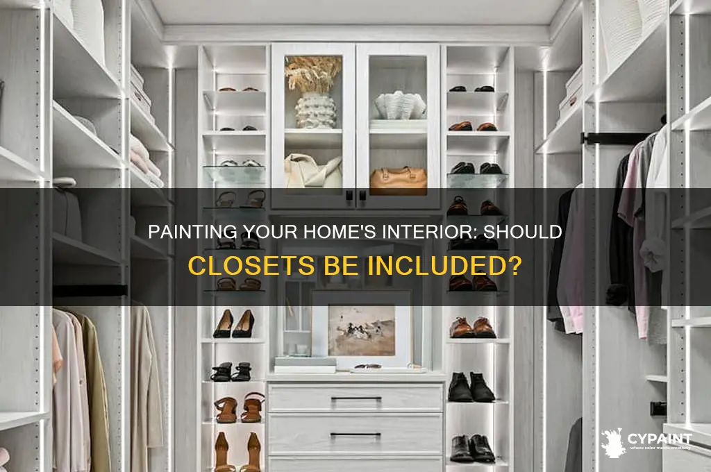 does painting the interior of a houe include the closets