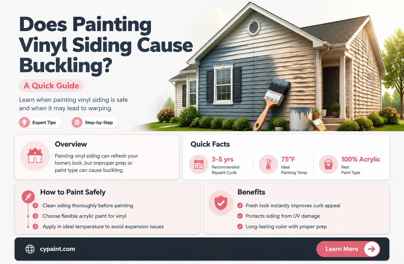can painting vinyl siding cause it to buckle