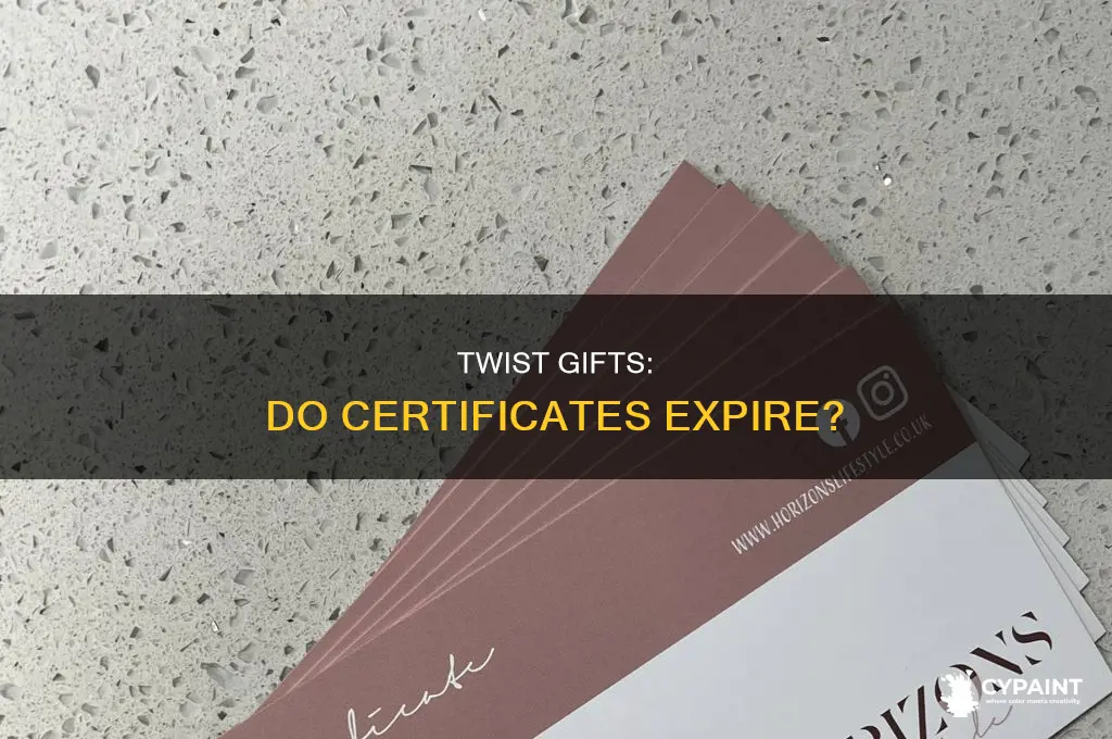 does painting with a twist gift certificate expires