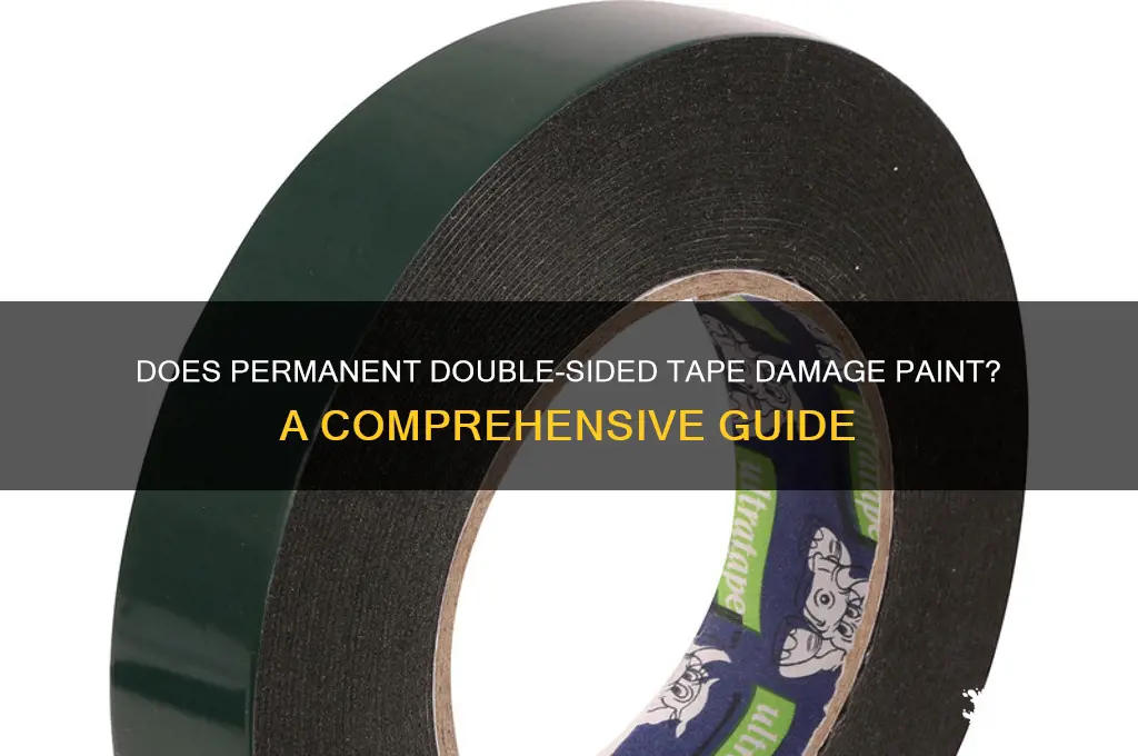 does permanent double sided tape ruin paint