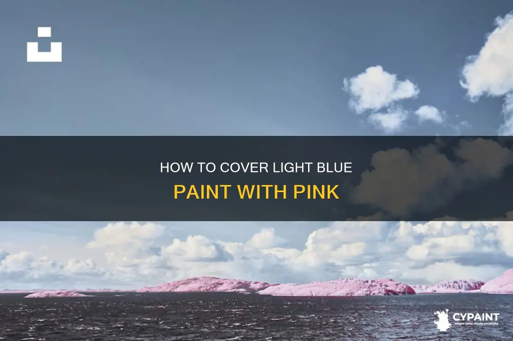 does pink paint cover well over light blue