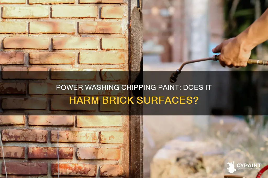 does power washing chipping paint damage bricks