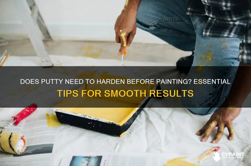 does putty have to be hard before you paint it